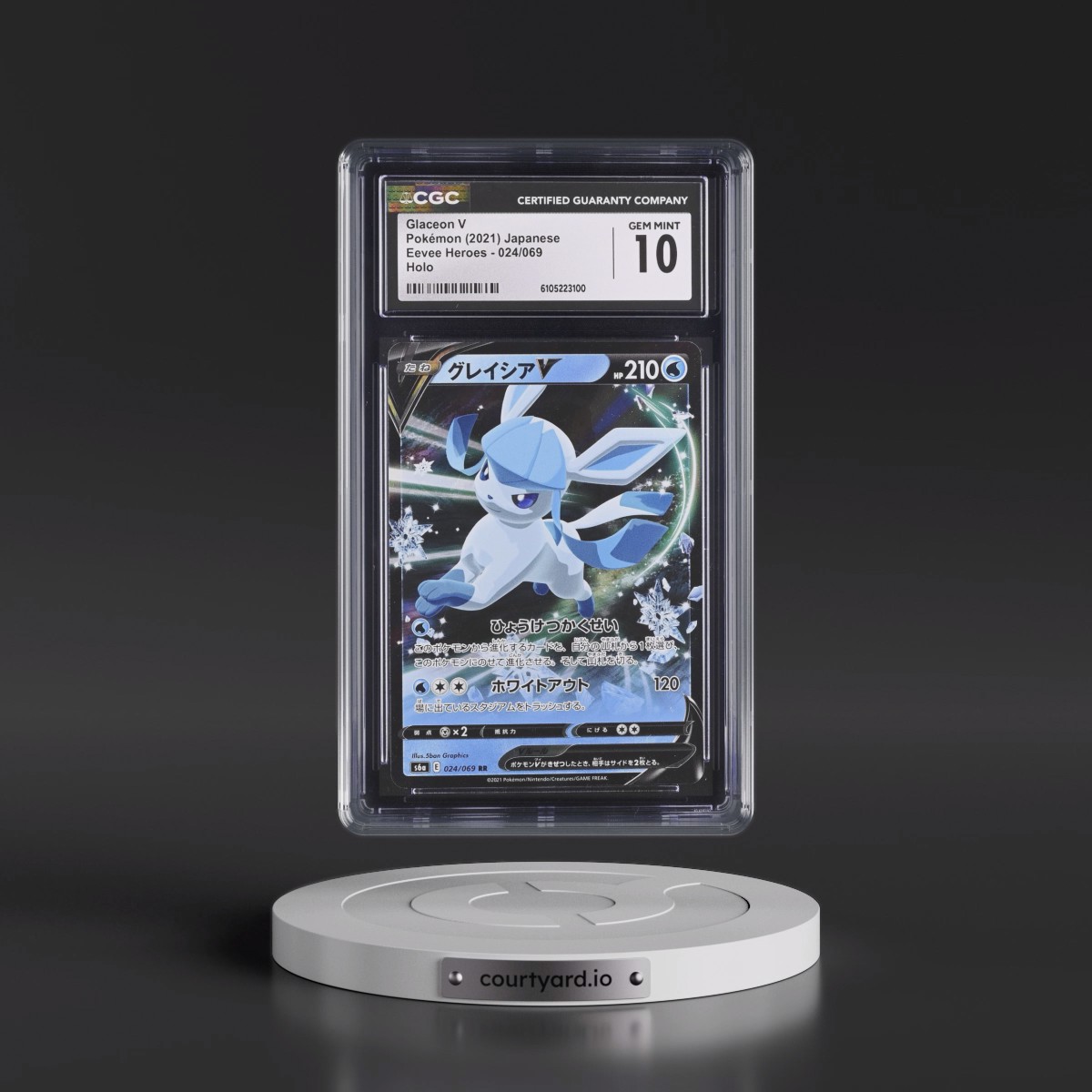 2021 Eevee Heroes #024/069 Glaceon V - Holo (CGC 10 GEM MINT)