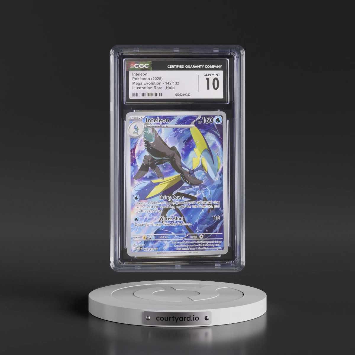 2025 Mega Evolution - MEG EN #142/132 Inteleon - Illustration Rare Holo (CGC 10 GEM MINT)