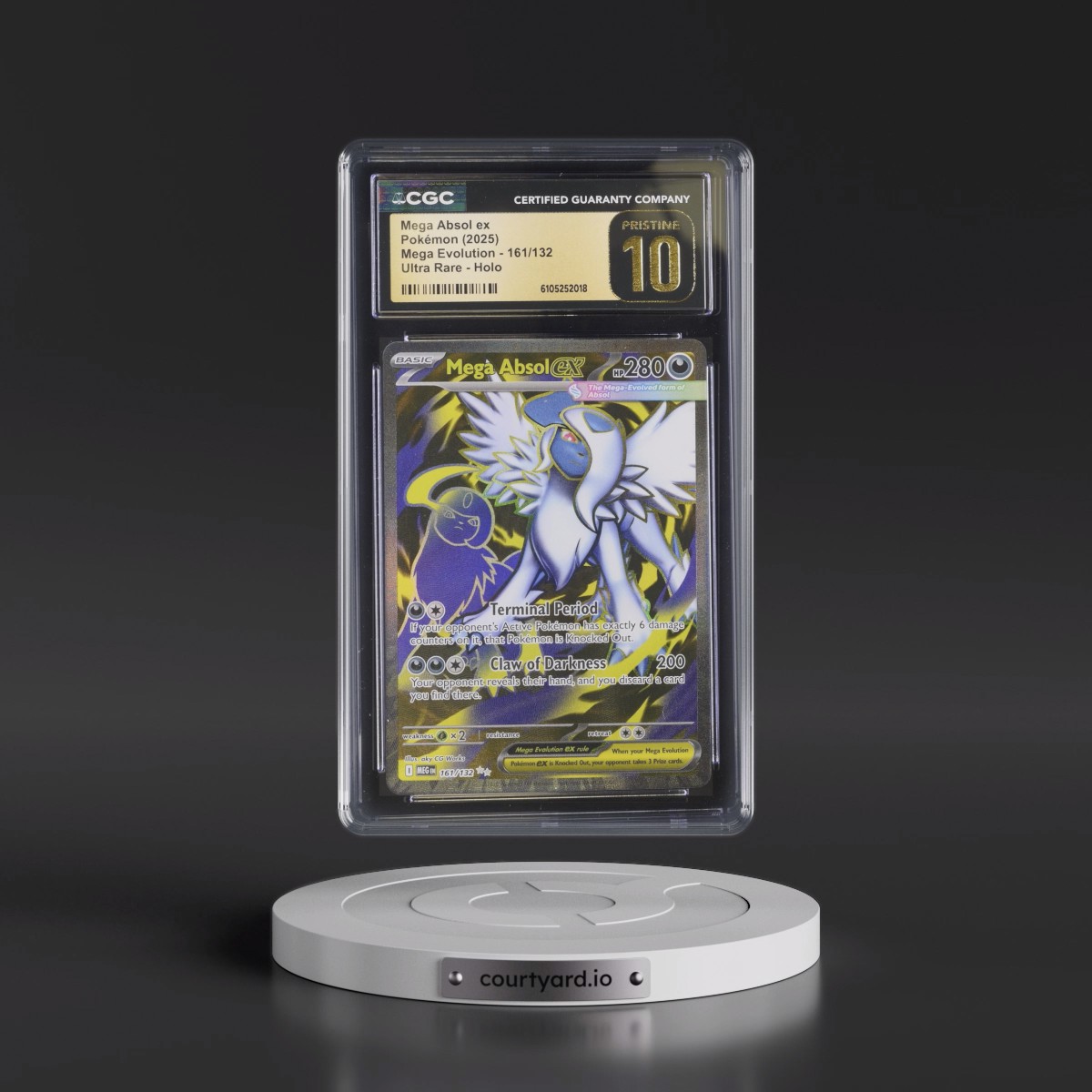 2025 Mega Evolution - MEG EN #161/132 Mega Absol ex - Ultra Rare Holo (CGC 10 PRISTINE)