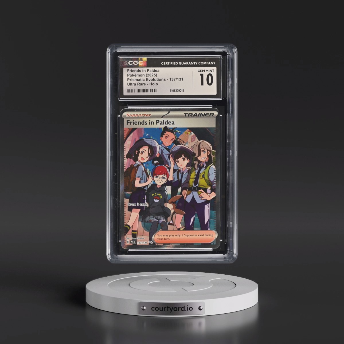 2025 Pokémon Pre EN-Prismatic Evolutions #137 Friends in Paldea - Ultra Rare (CGC 10 GEM MINT)