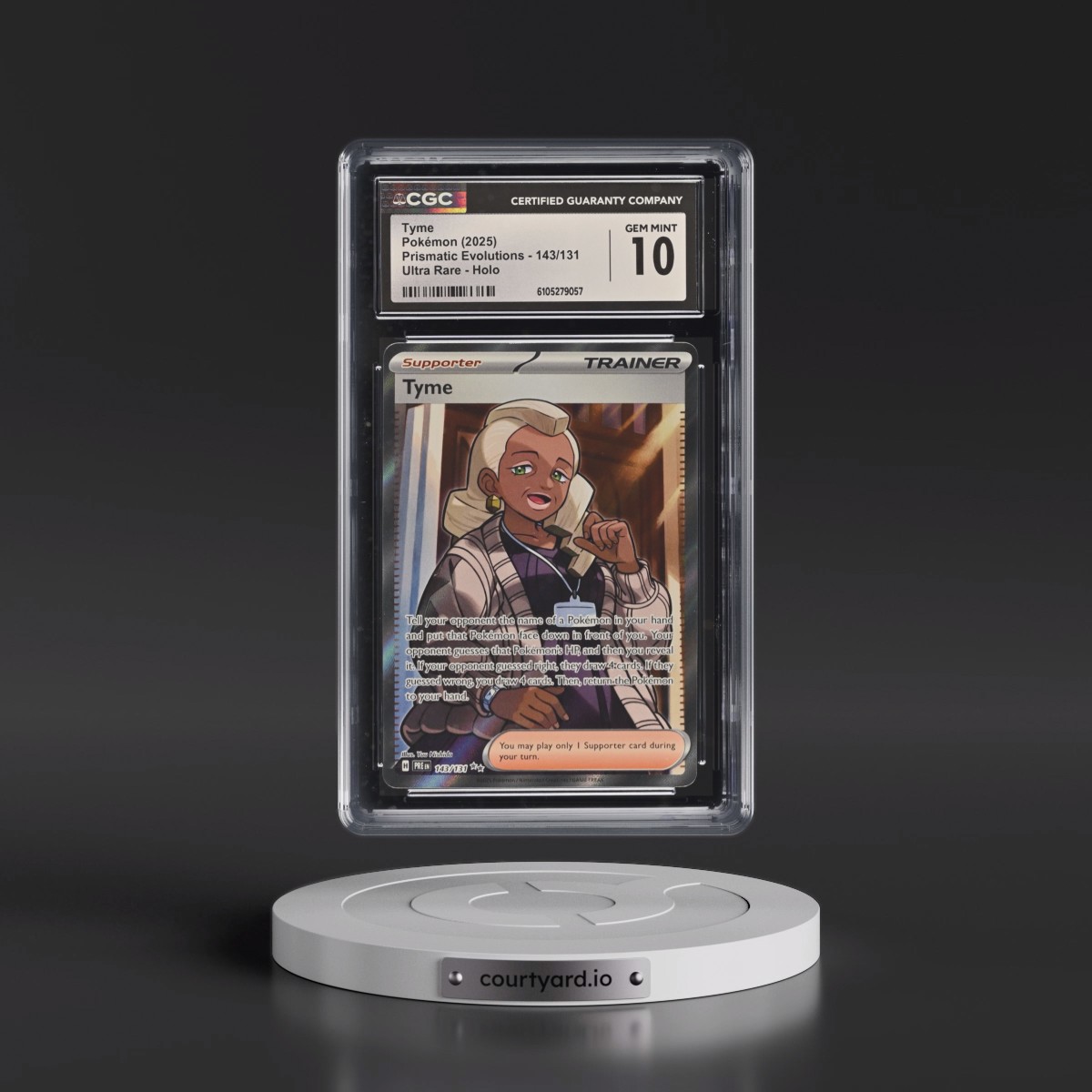 2025 Prismatic Evolutions - PRE EN #143/131 Tyme - Ultra Rare Holo (CGC 10 GEM MINT)