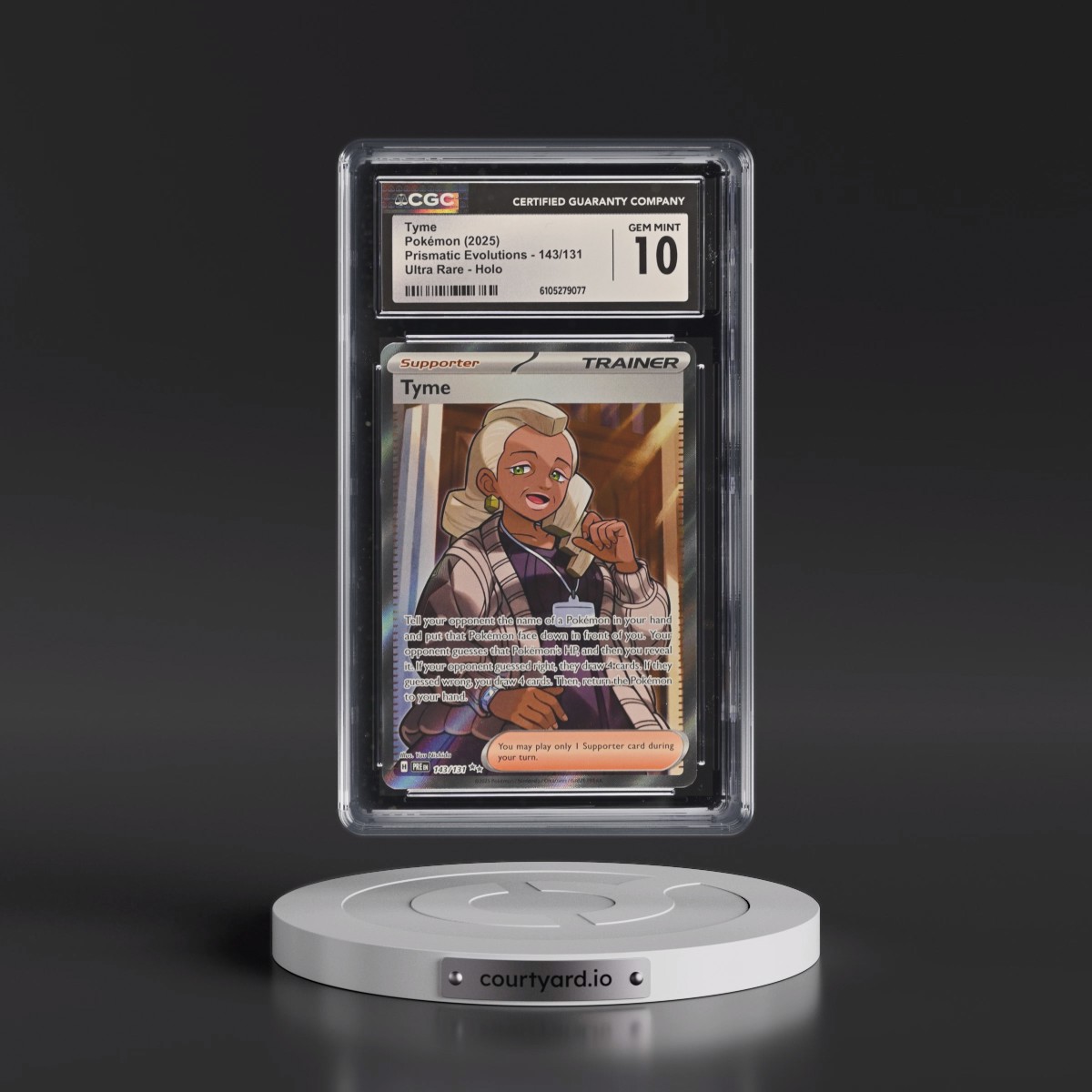 2025 Prismatic Evolutions - PRE EN #143/131 Tyme - Ultra Rare Holo (CGC 10 GEM MINT)