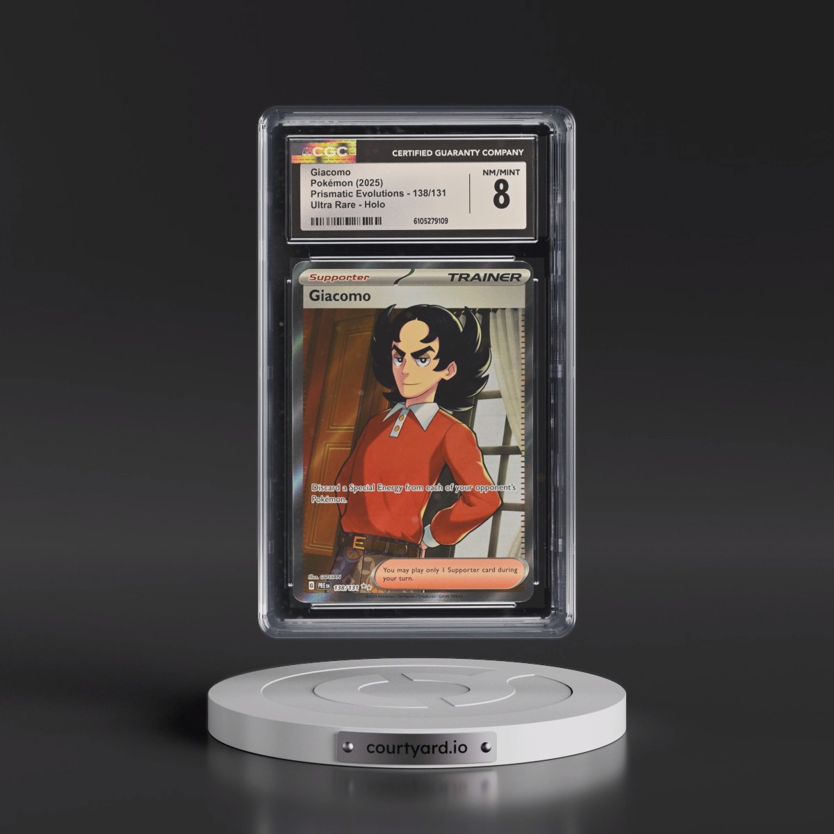 2025 Prismatic Evolutions - PRE EN #138/131 Giacomo - Ultra Rare Holo (CGC 8 NM-MT)