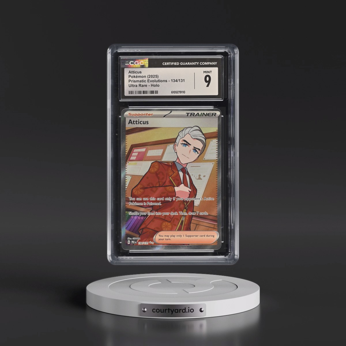 2025 Pokémon Pre EN-Prismatic Evolutions #134 Atticus - Ultra Rare (CGC 9 MINT)