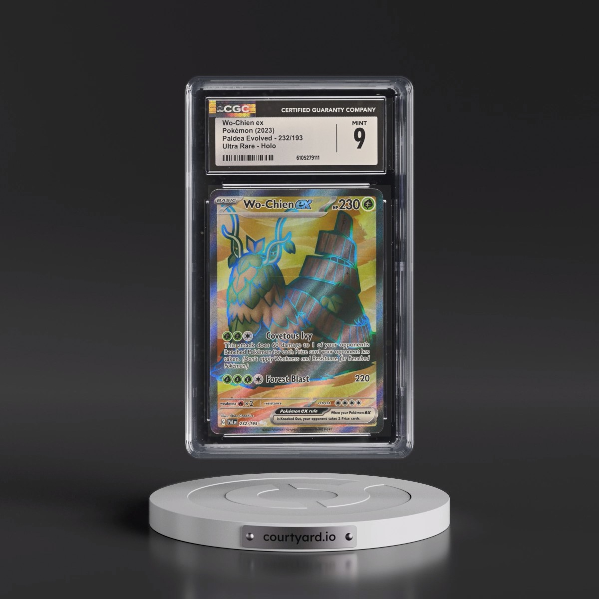 2023 Paldea Evolved - PAL EN #232/193 Wo-Chien ex - Ultra Rare Holo (CGC 9 MINT)