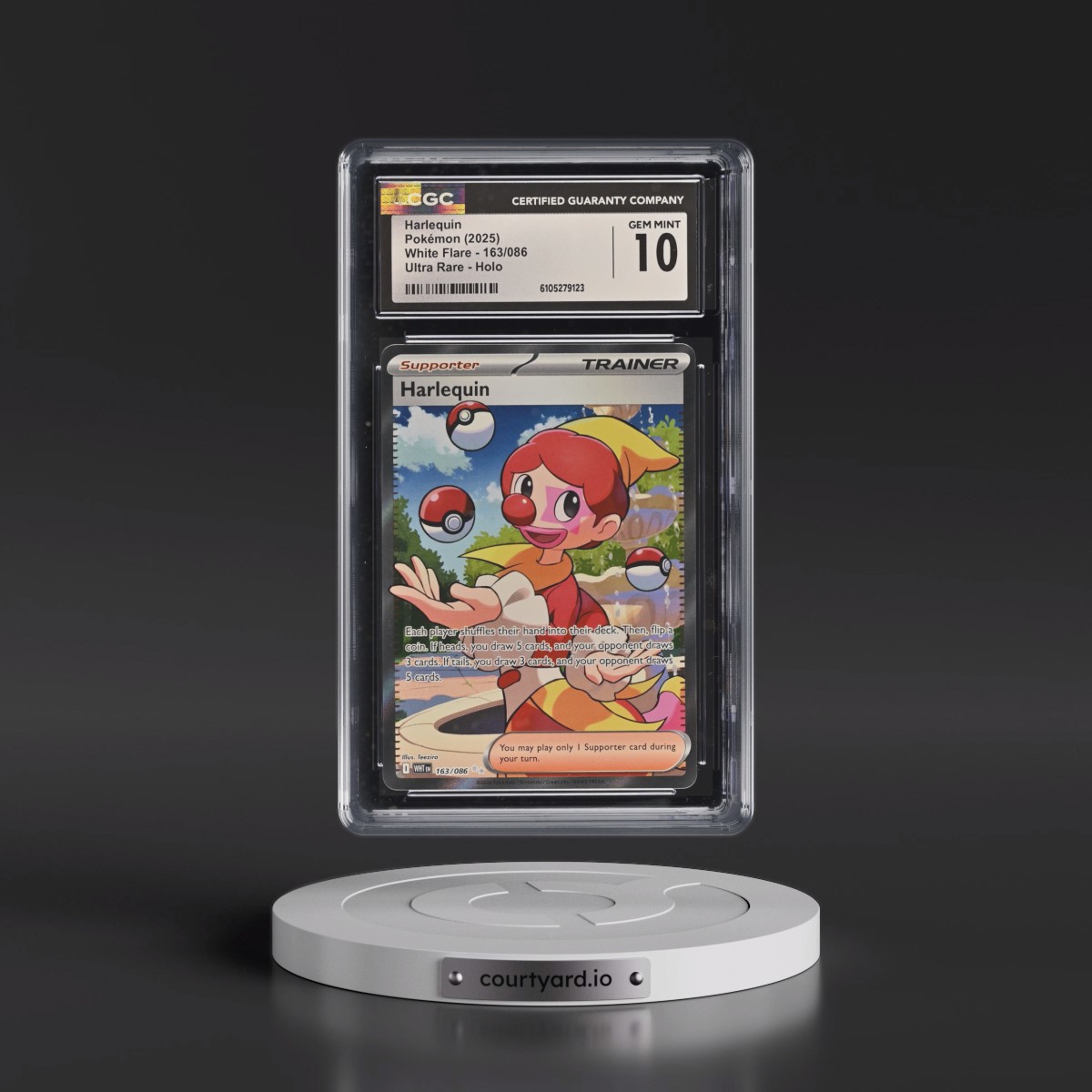 2025 Pokémon Wht EN-White Flare #163 Harlequin - Ultra Rare (CGC 10 GEM MINT)