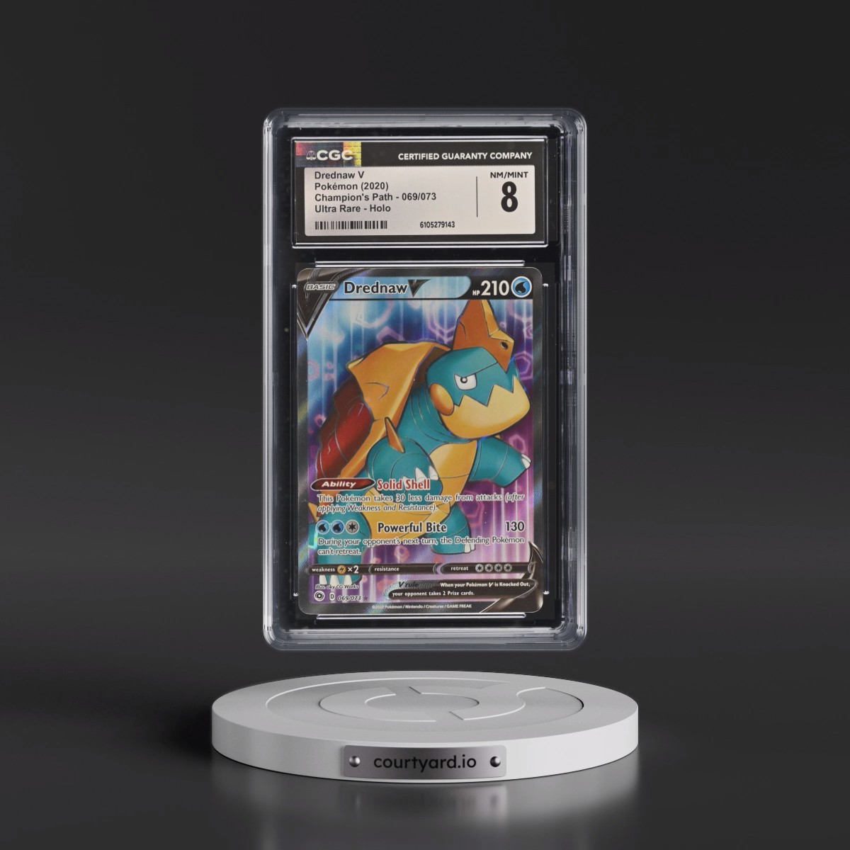 2020 Champion's Path #069/073 Drednaw V - Ultra Rare Holo (CGC 8 NM-MT)