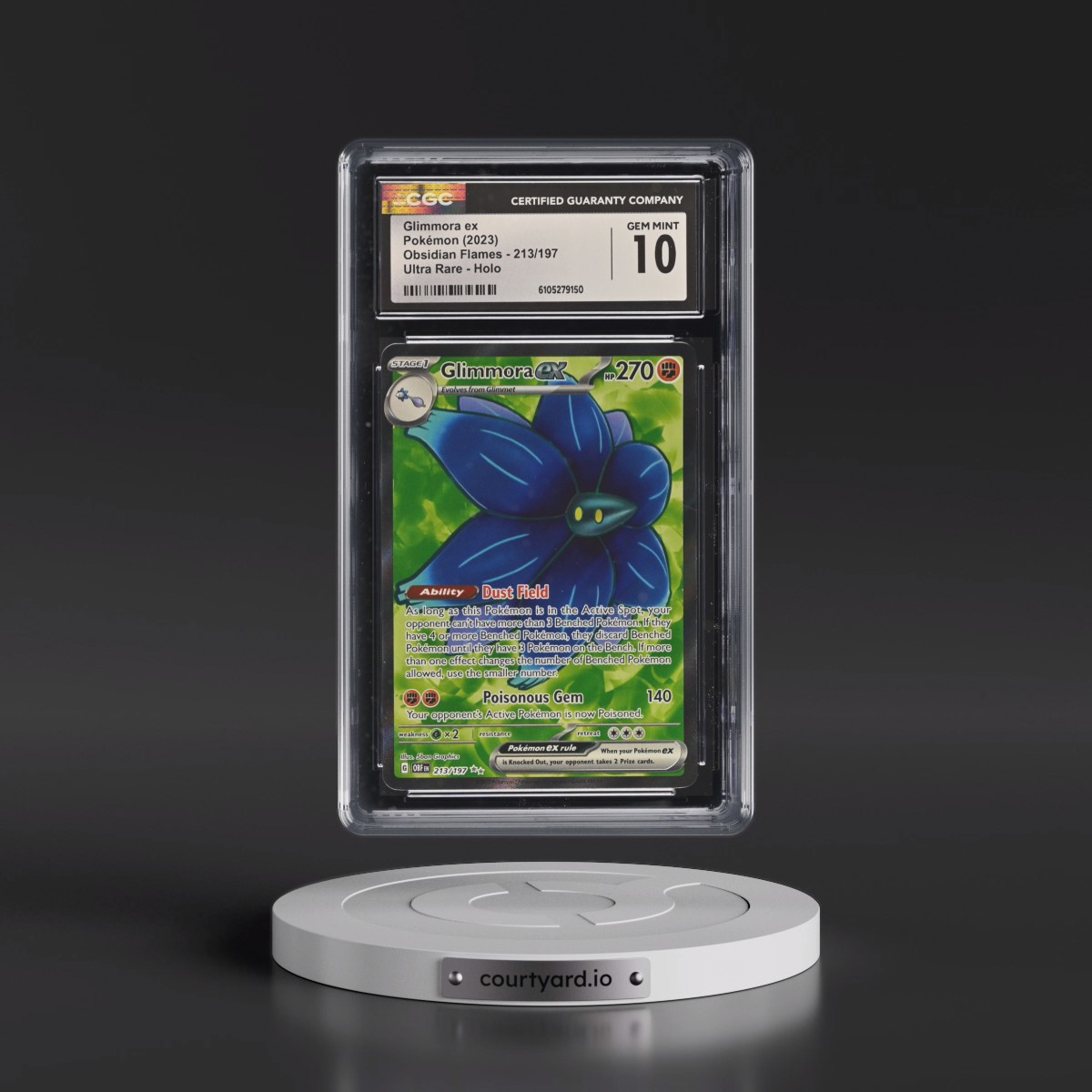 2023 Obsidian Flames - OBF EN #213/197 Glimmora ex - Ultra Rare Holo (CGC 10 GEM MINT)