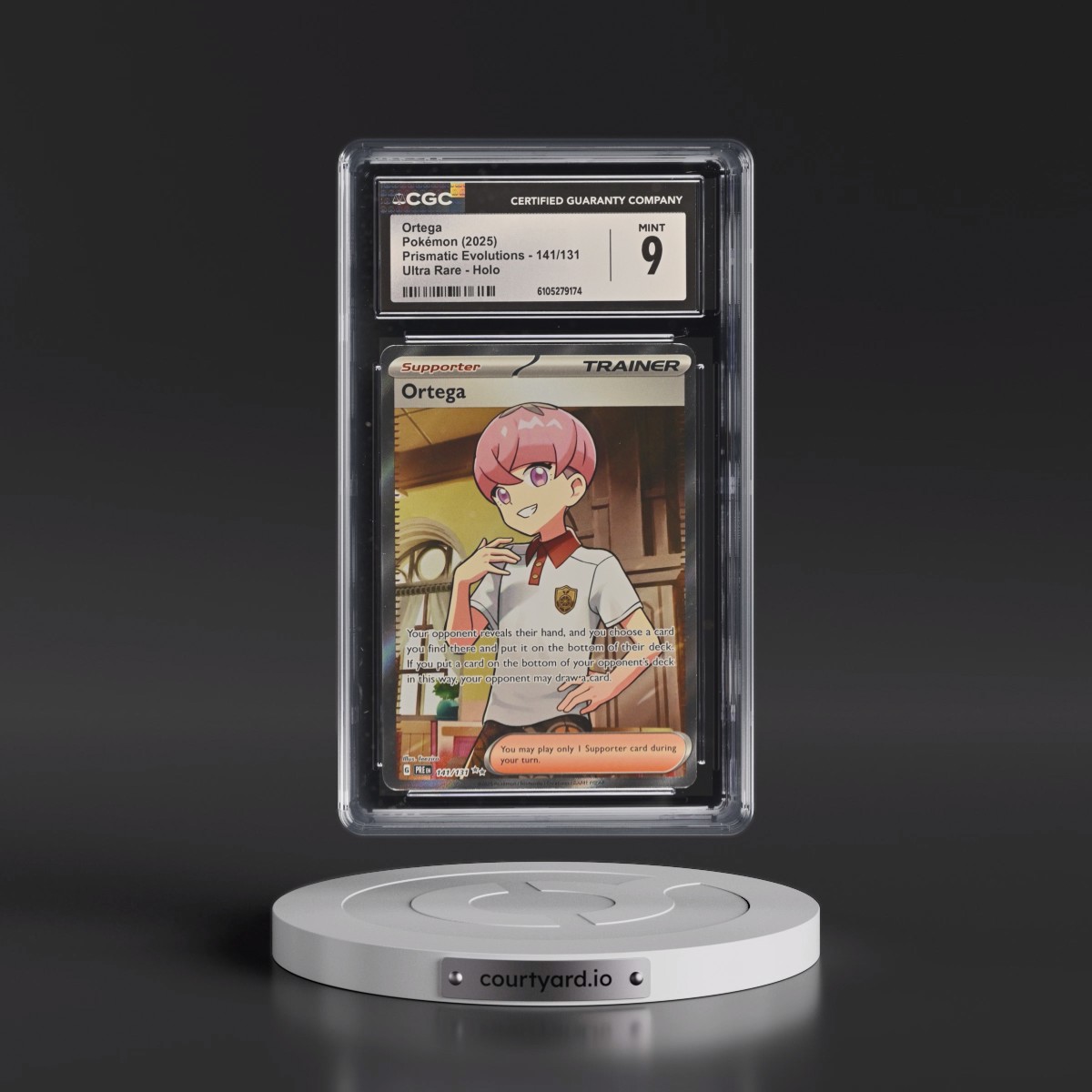 2025 Prismatic Evolutions - PRE EN #141/131 Ortega - Ultra Rare Holo (CGC 9 MINT)