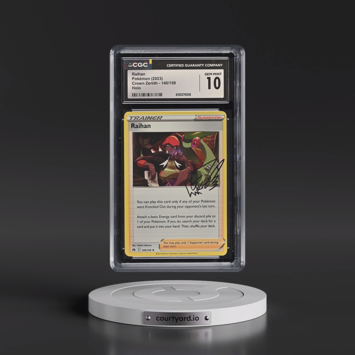 2023 Crown Zenith #140/159 Raihan - Holo (CGC 10 GEM MINT)