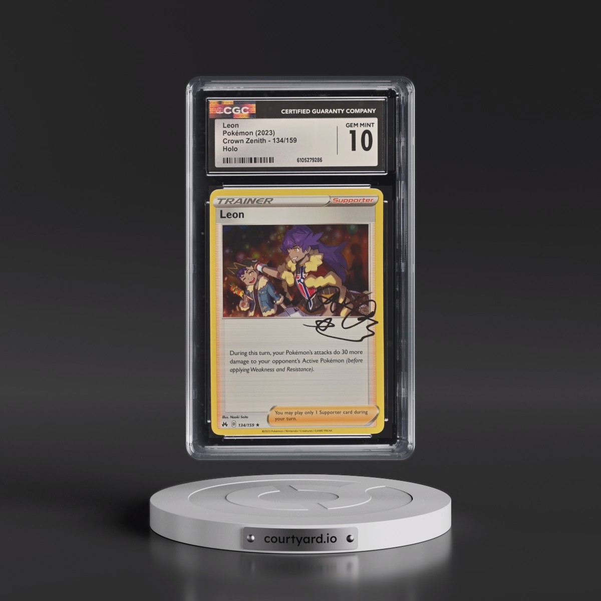 2023 Crown Zenith #134/159 Leon - Holo (CGC 10 GEM MINT)