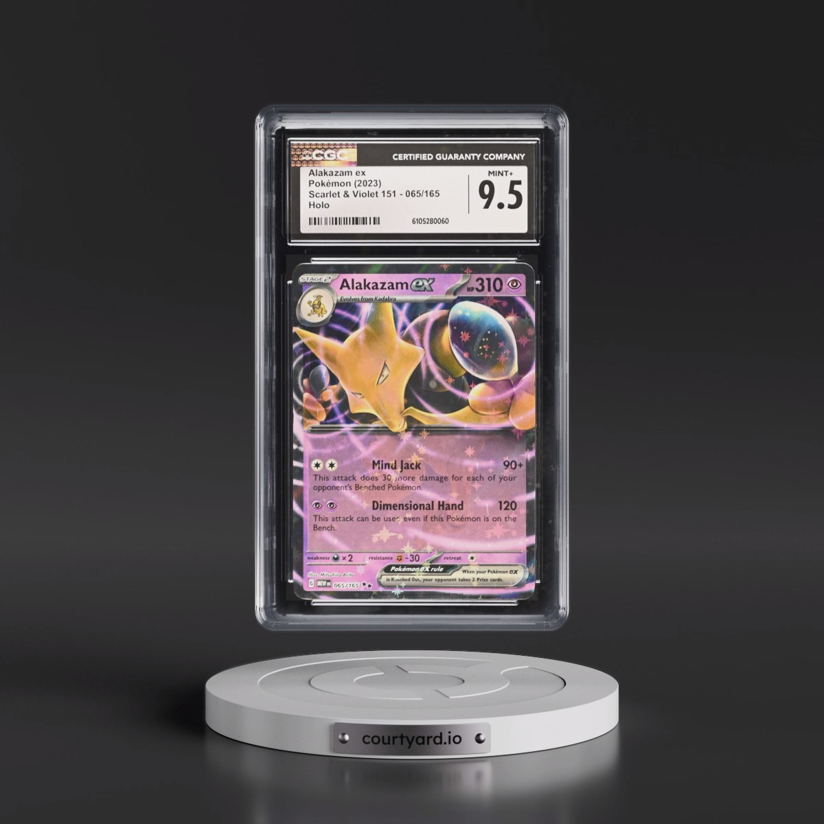 2023 Scarlet & Violet 151 - MEW EN #065/165 Alakazam ex - Holo (CGC 9.5 MINT+)