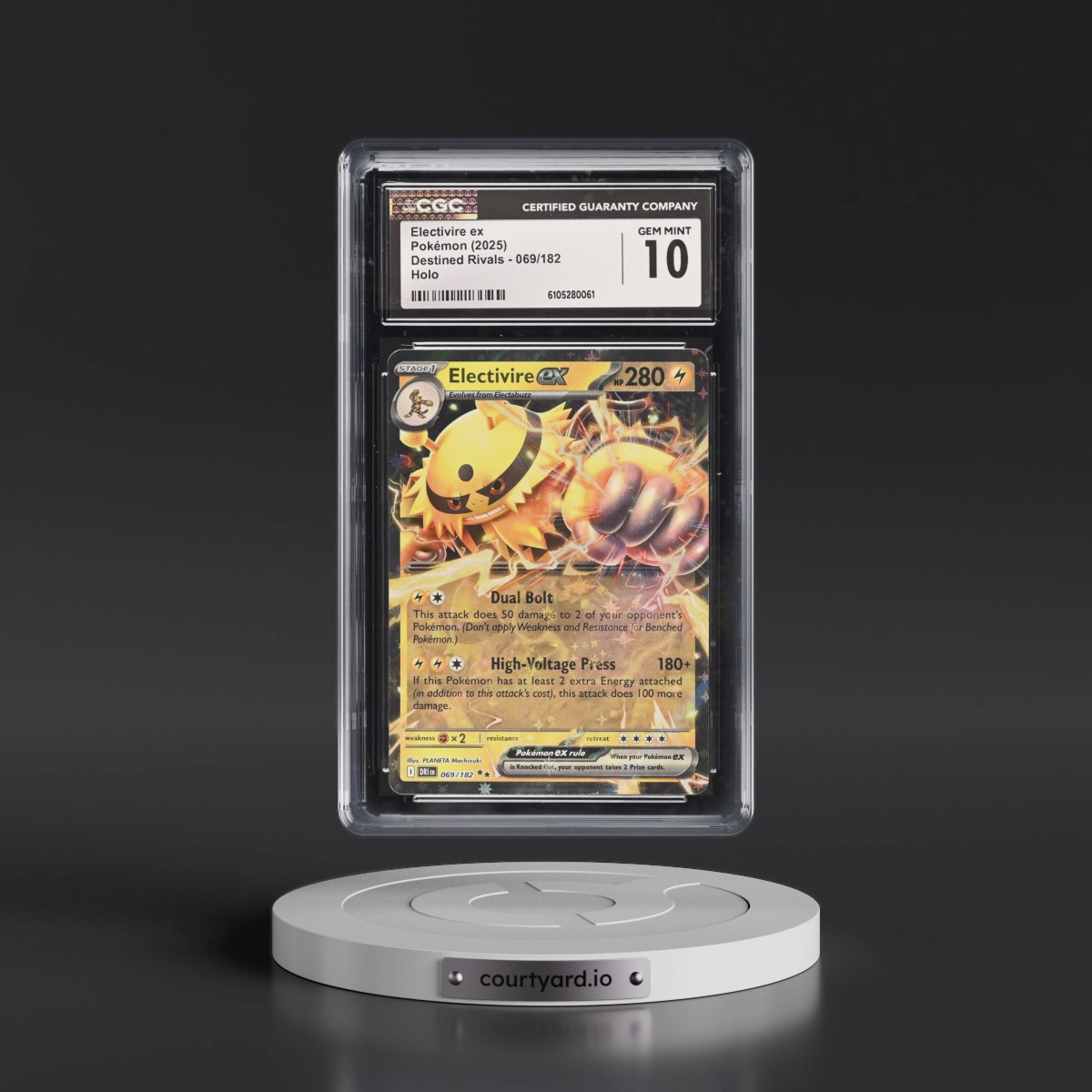 2025 Destined Rivals - DRI EN #069/182 Electivire ex - Holo (CGC 10 GEM MINT)