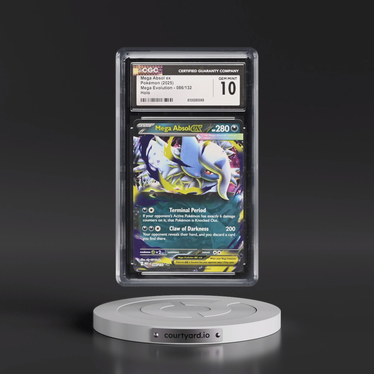 2025 Mega Evolution - MEG EN #086/132 Mega Absol ex - Holo (CGC 10 GEM MINT)