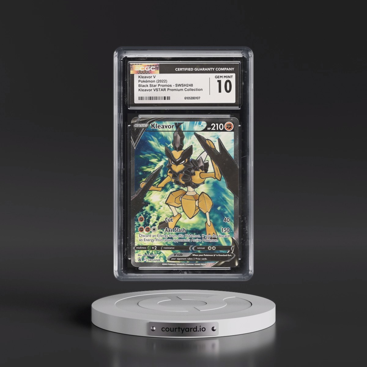 2017 Black Star Promos - Sword & Shield #SWSH248 Kleavor V - Holo Kleavor VSTAR Premium Collection (CGC 10 GEM MINT)
