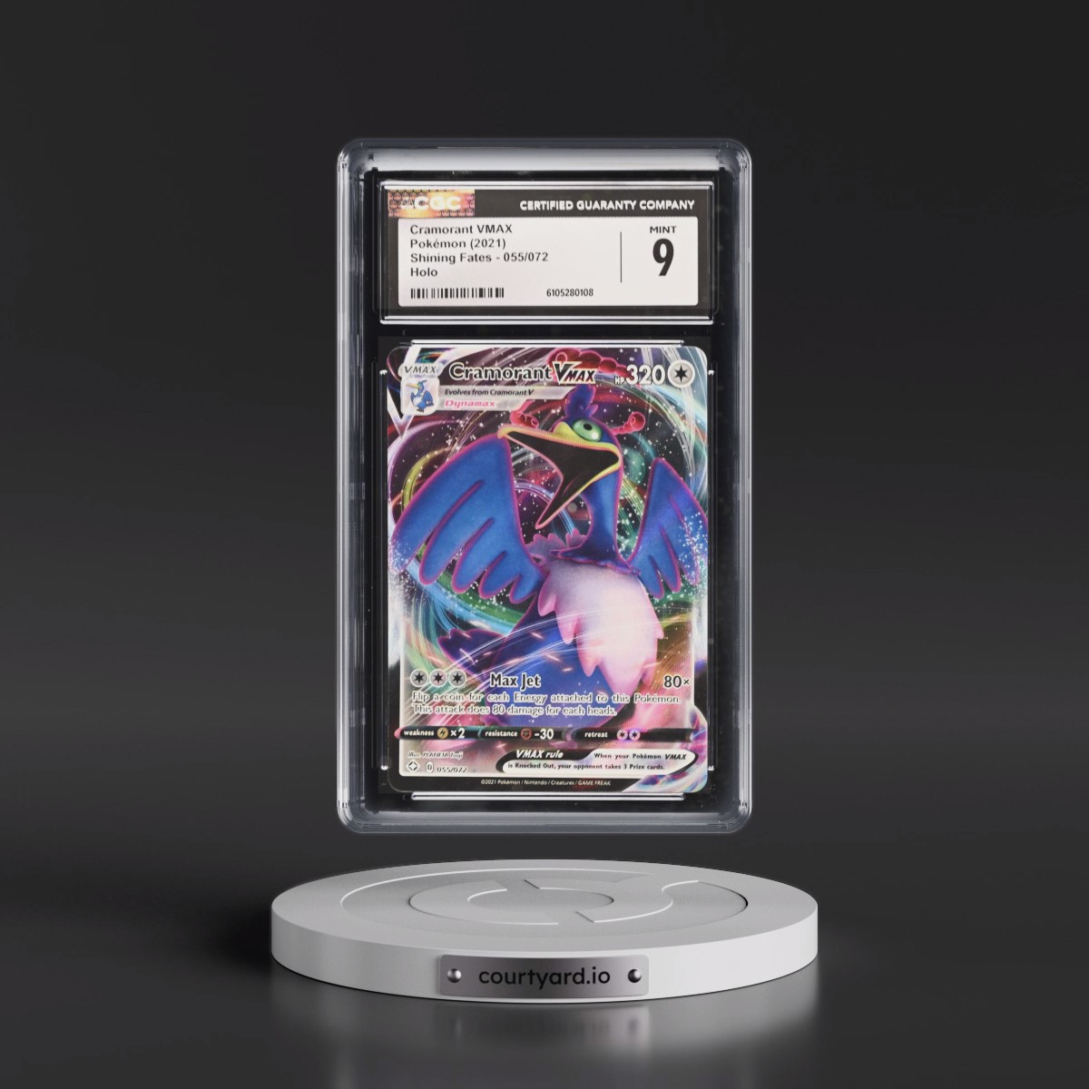 2021 Shining Fates #055/072 Cramorant VMAX - Holo (CGC 9 MINT)