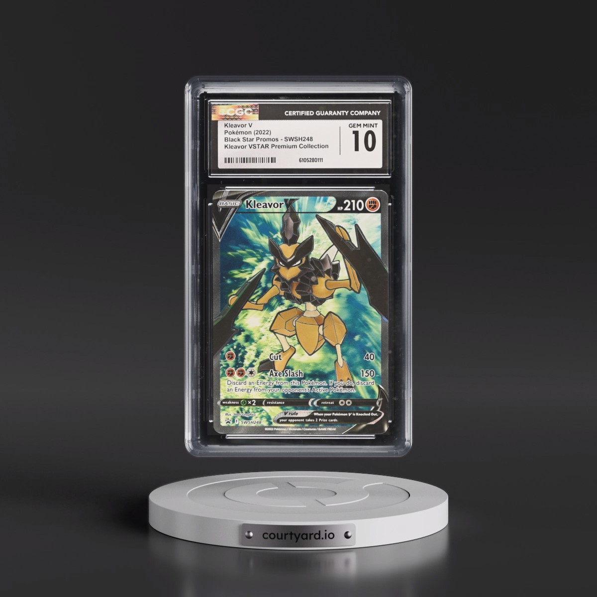 2017 Black Star Promos - Sword & Shield #SWSH248 Kleavor V - Holo Kleavor VSTAR Premium Collection (CGC 10 GEM MINT)