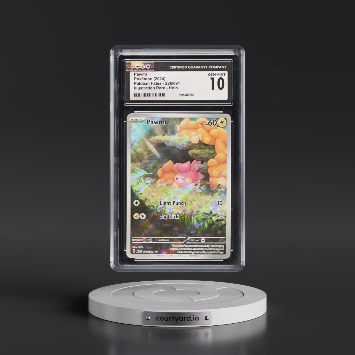 2024 Paldean Fates - PAF EN #226/091 Pawmi - Illustration Rare Holo (CGC 10 GEM MINT)