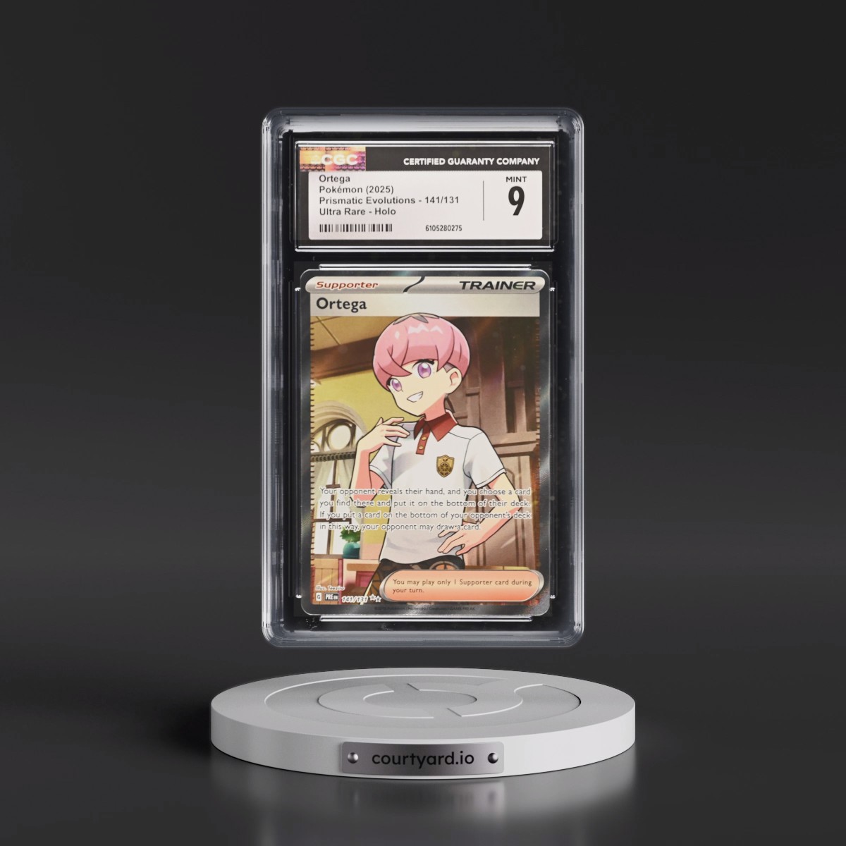 2025 Prismatic Evolutions - PRE EN #141/131 Ortega - Ultra Rare Holo (CGC 9 MINT)