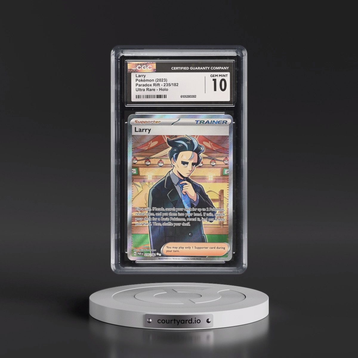 2023 Pokémon Par EN-Paradox Rift #235 Larry - Ultra Rare (CGC 10 GEM MINT)