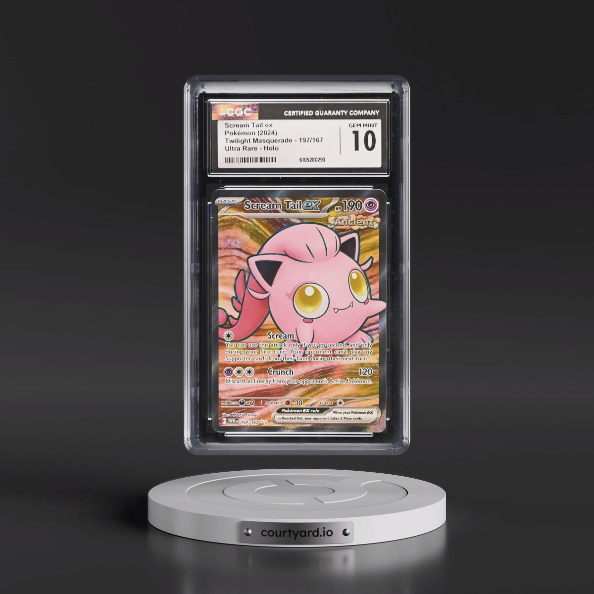 2024 Twilight Masquerade - TWM EN #197/167 Scream Tail ex - Ultra Rare Holo (CGC 10 GEM MINT)