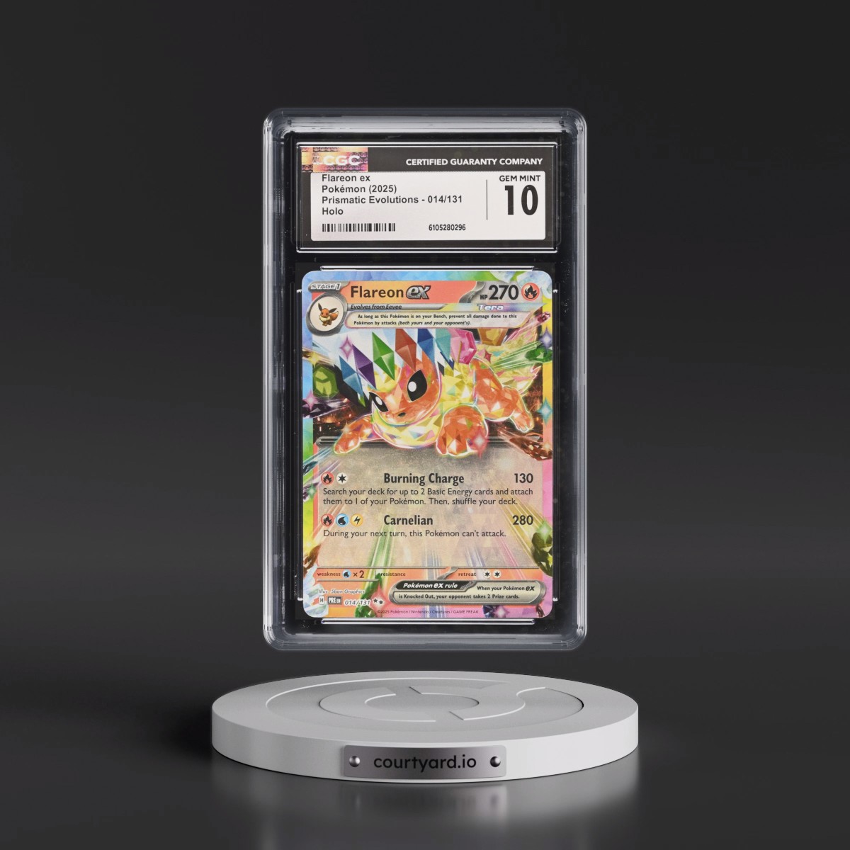 2024 Prismatic Evolutions - PRE EN #014/131 Flareon ex - Holo (CGC 10 GEM MINT)