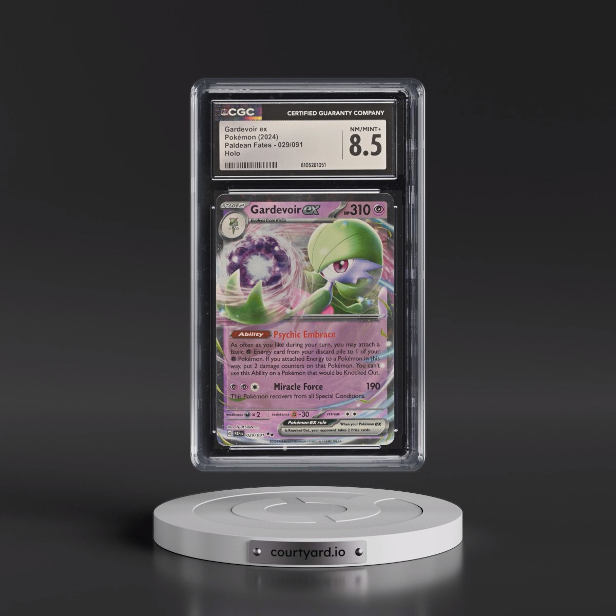 2024 Paldean Fates - PAF EN #029/091 Gardevoir ex - Holo (CGC 8.5 NM-MT+)