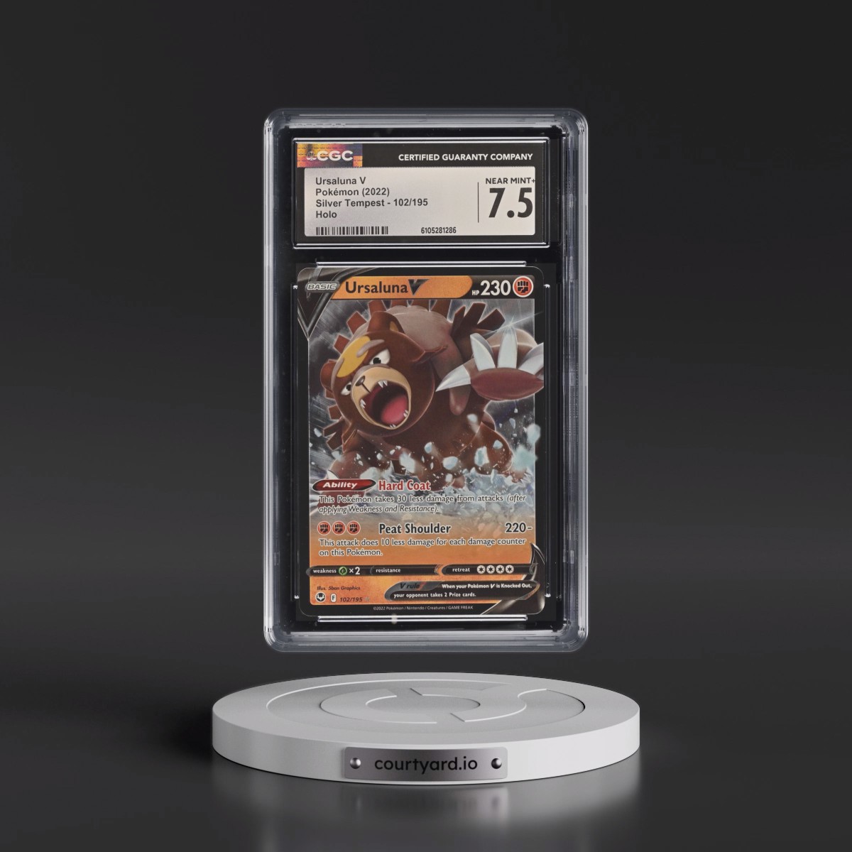 2022 Silver Tempest #102/195 Ursaluna V - Holo (CGC 7.5 NM+)