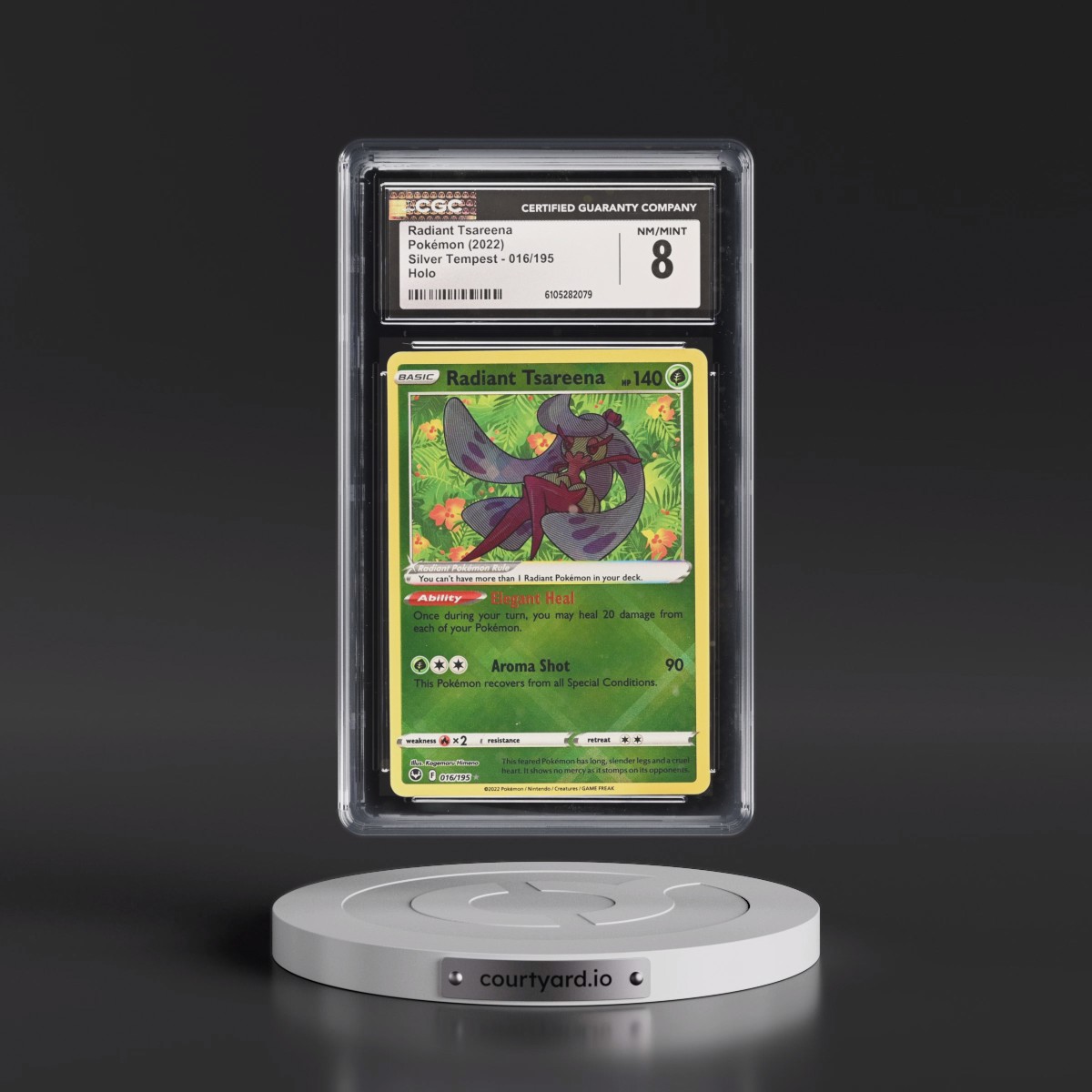 2022 Silver Tempest #016/195 Radiant Tsareena - Holo (CGC 8 NM-MT)