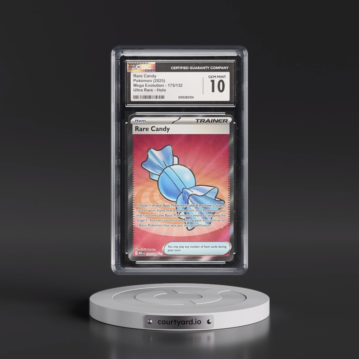 2025 Mega Evolution - MEG EN #175/132 Rare Candy - Ultra Rare Holo (CGC 10 GEM MINT)