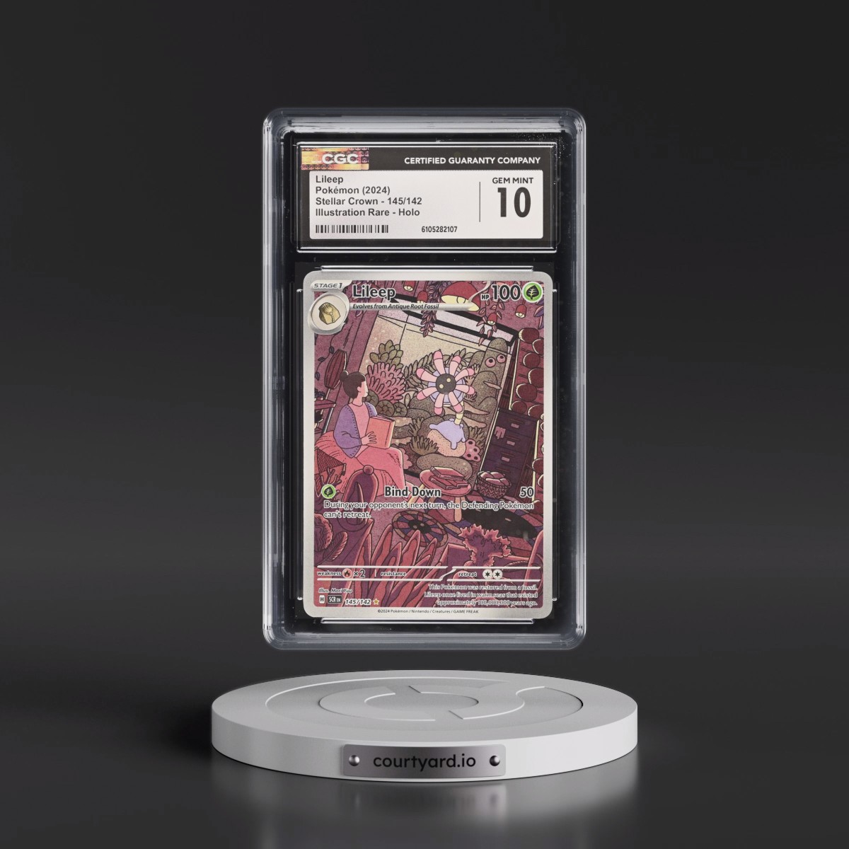 2024 Pokémon Scr EN-Stellar Crown #145 Lileep - Illustration Rare (CGC 10 GEM MINT)