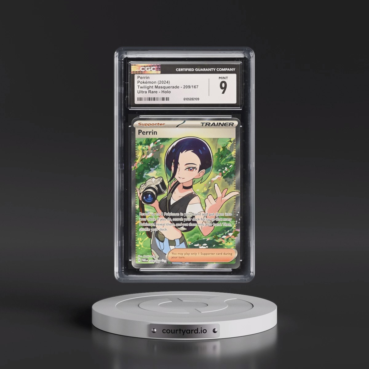 2024 Twilight Masquerade - TWM EN #209/167 Perrin - Ultra Rare Holo (CGC 9 MINT)