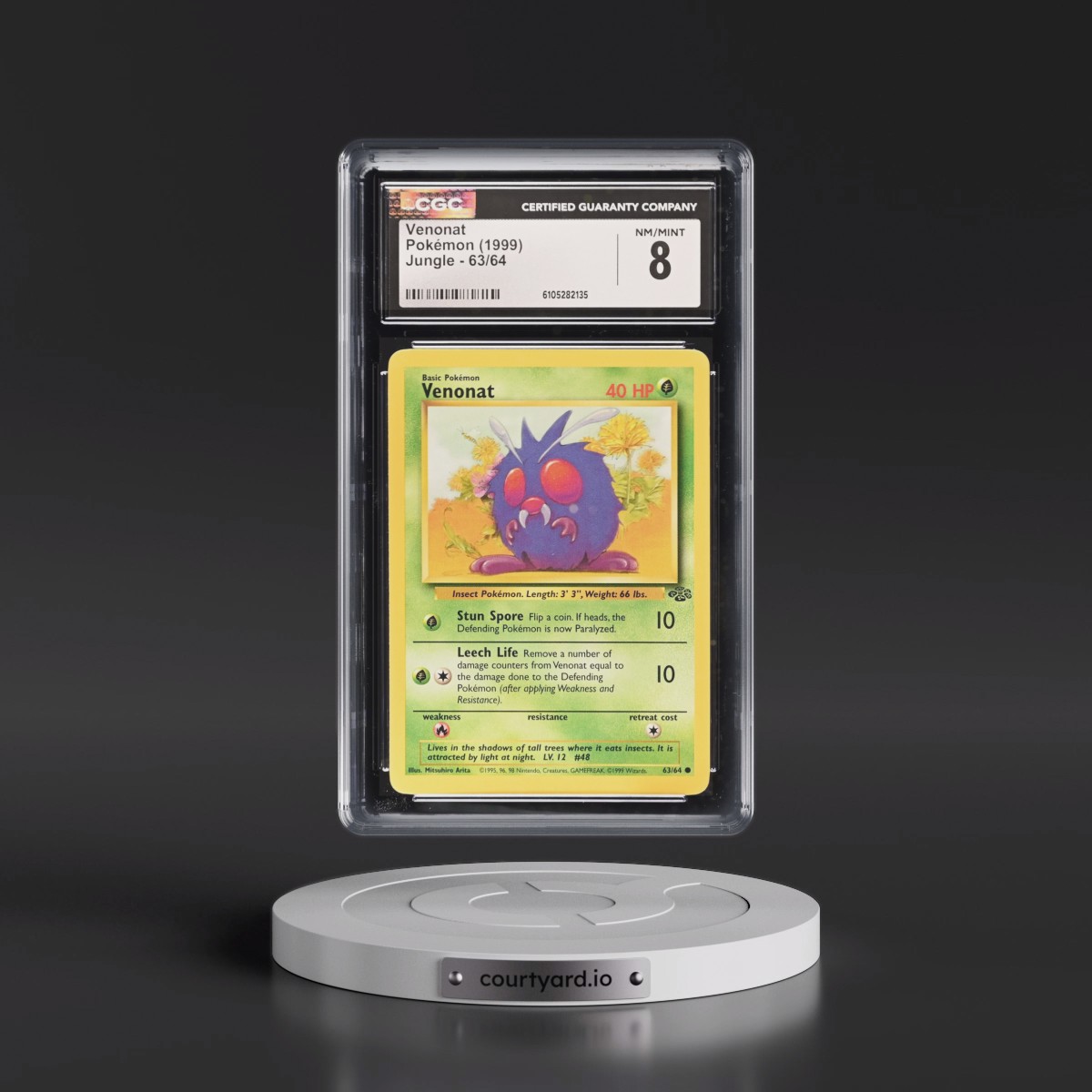 1999 Jungle #63/64 Venonat (CGC 8 NM-MT)