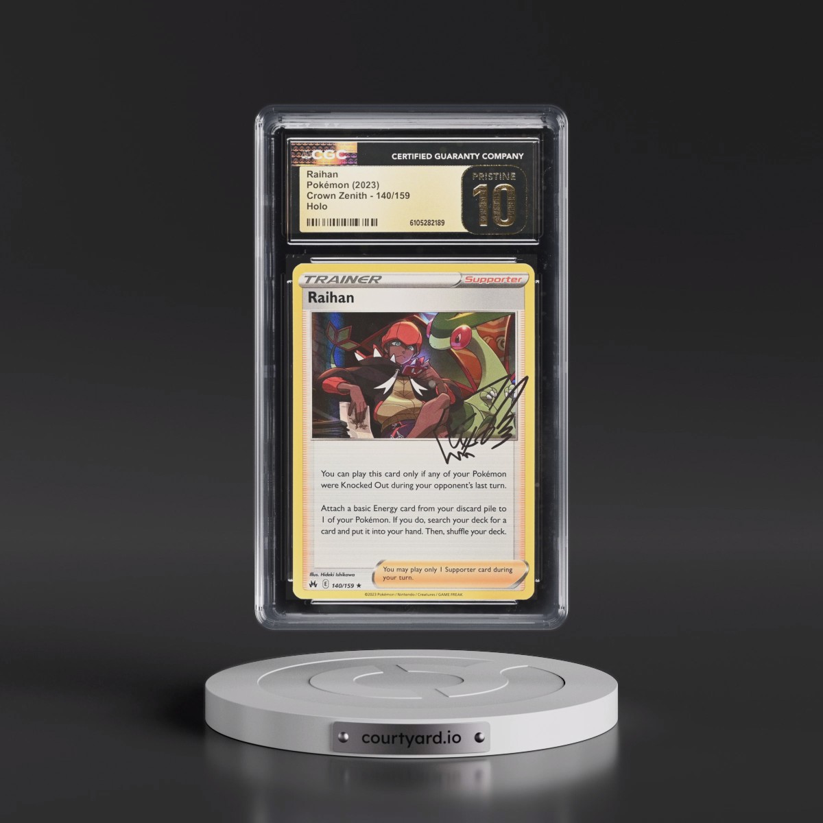 2023 Crown Zenith #140/159 Raihan - Holo (CGC 10 PRISTINE)