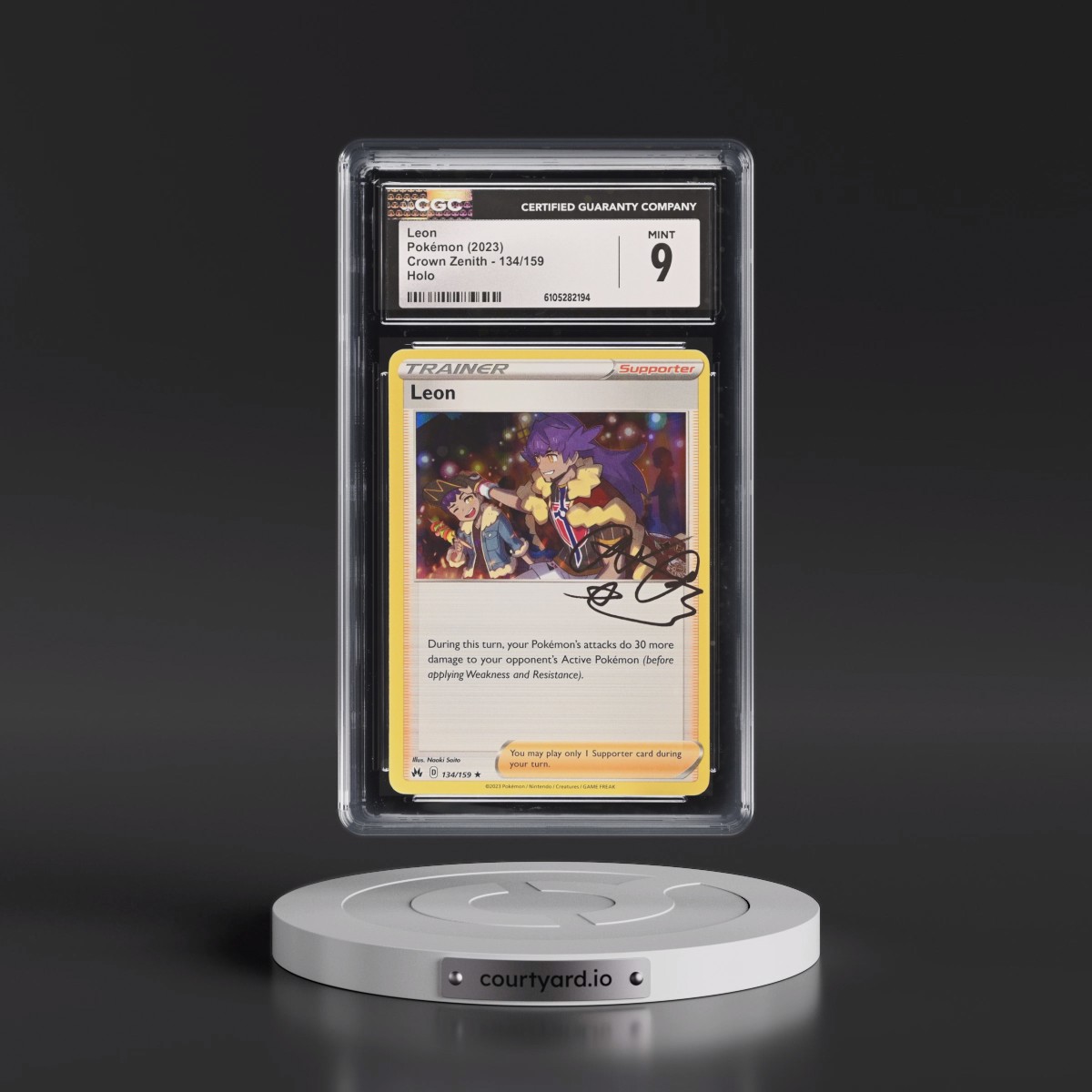 2023 Crown Zenith #134/159 Leon - Holo (CGC 9 MINT)