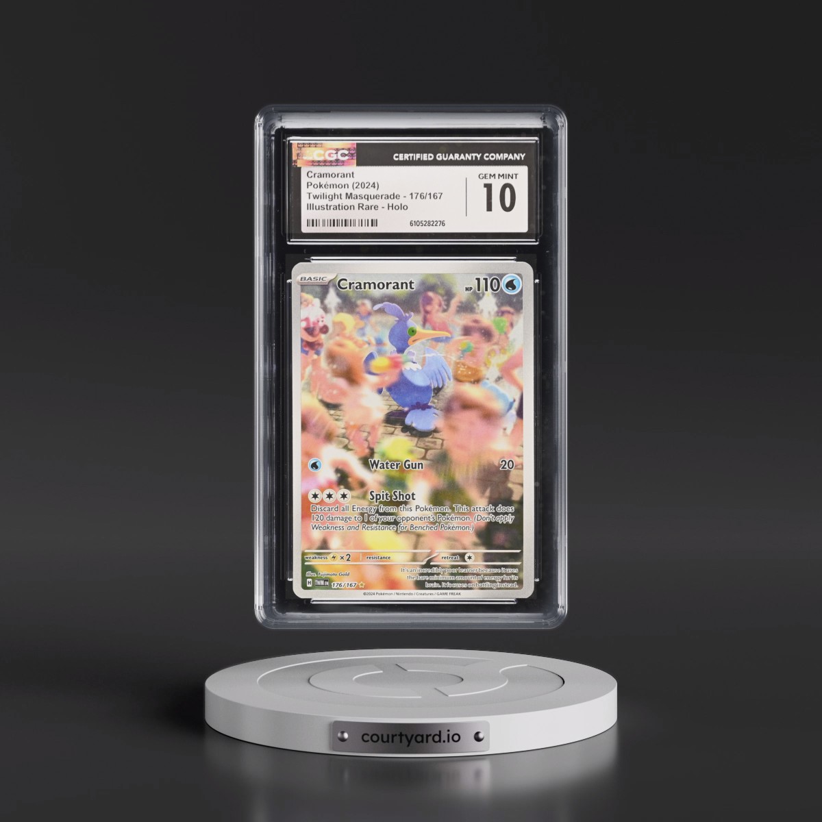 2024 Twilight Masquerade - TWM EN #176/167 Cramorant - Illustration Rare Holo (CGC 10 GEM MINT)