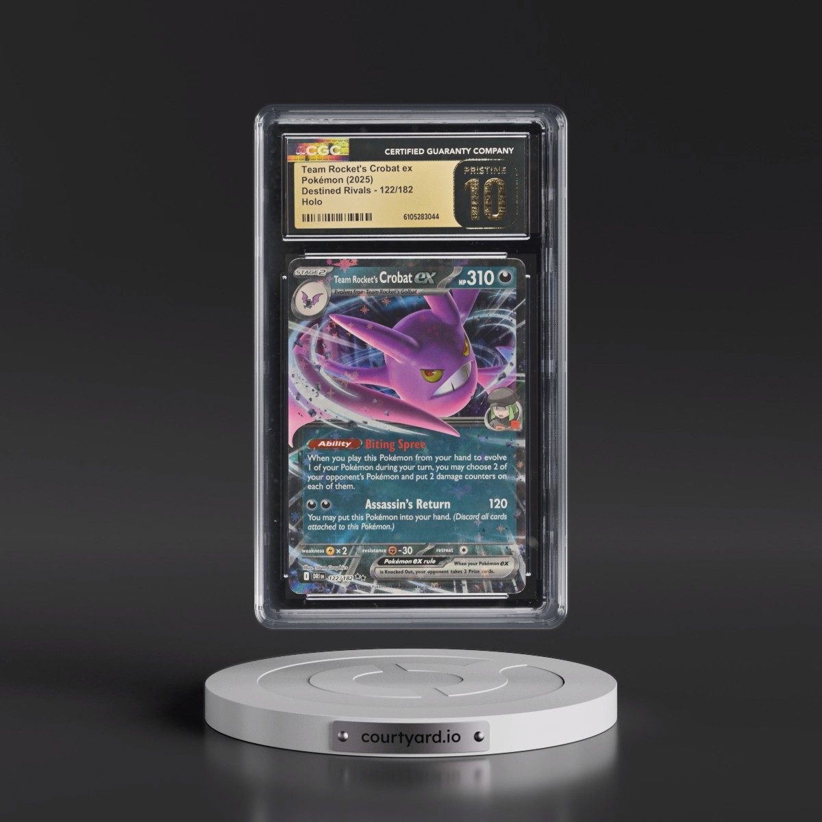 2025 Destined Rivals - DRI EN #122/182 Team Rocket's Crobat ex - Holo (CGC 10 PRISTINE)
