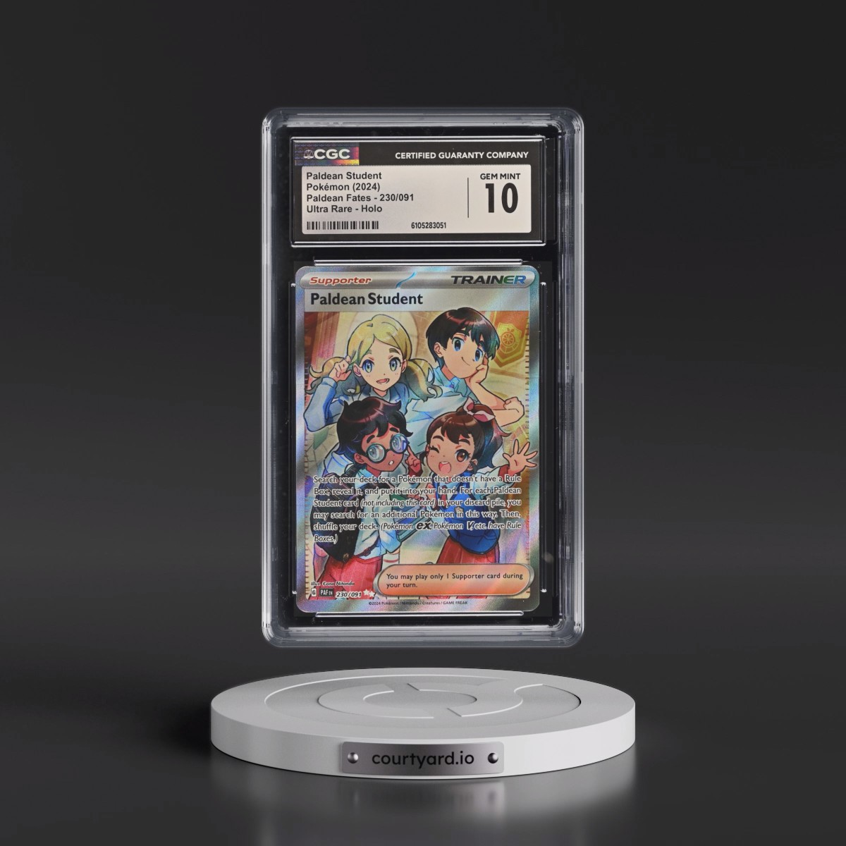 2024 Paldean Fates - PAF EN #230/091 Paldean Student - Ultra Rare Holo (CGC 10 GEM MINT)