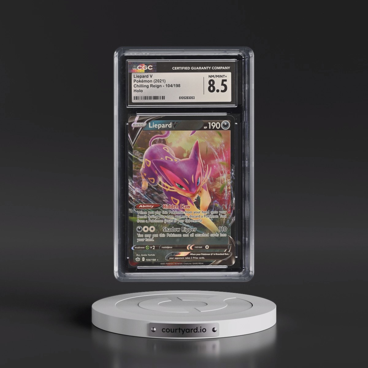 2021 Chilling Reign #104/198 Liepard V - Holo (CGC 8.5 NM-MT+)
