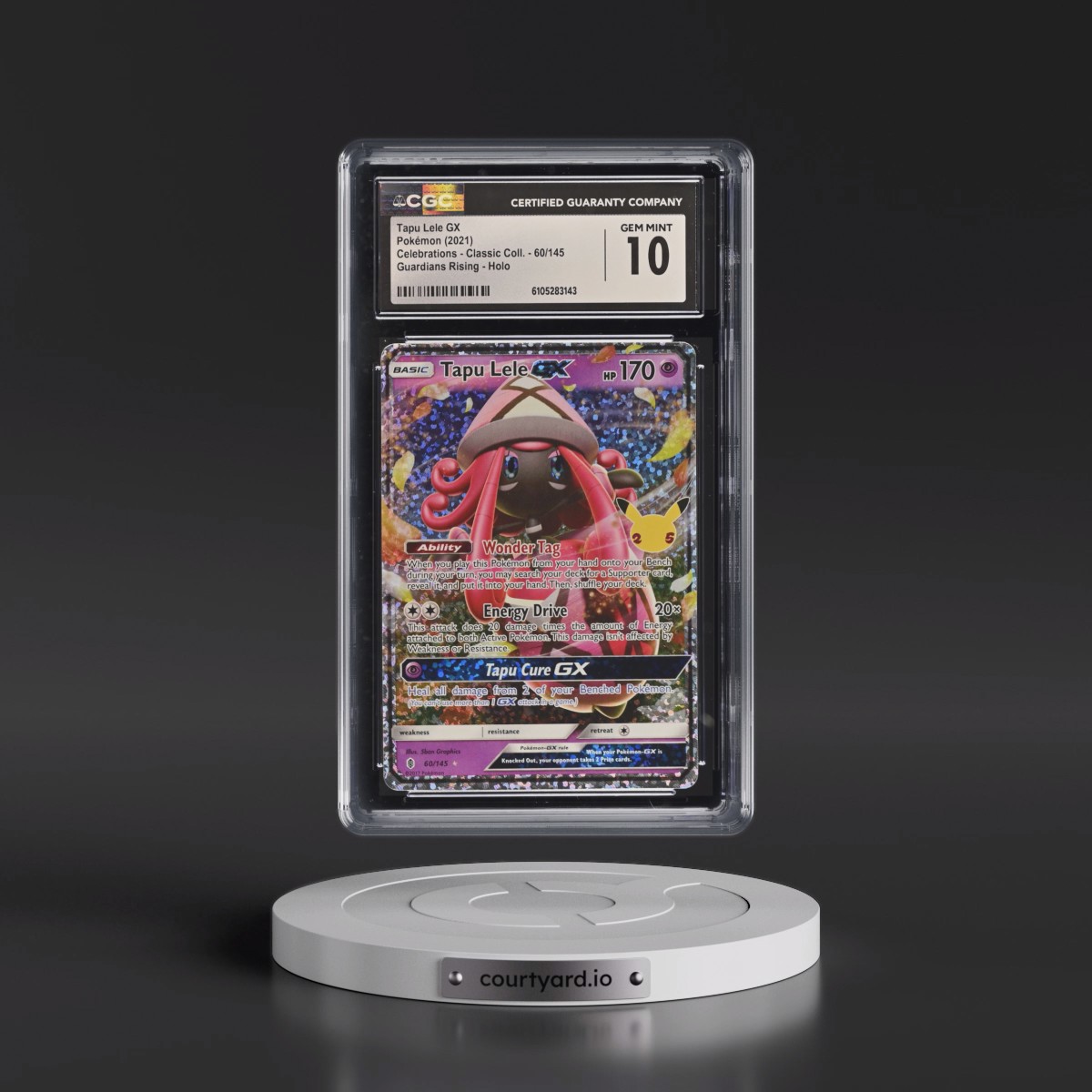 2021 Celebrations - Classic Collection #60/145 Tapu Lele GX - Guardians Rising Holo (CGC 10 GEM MINT)