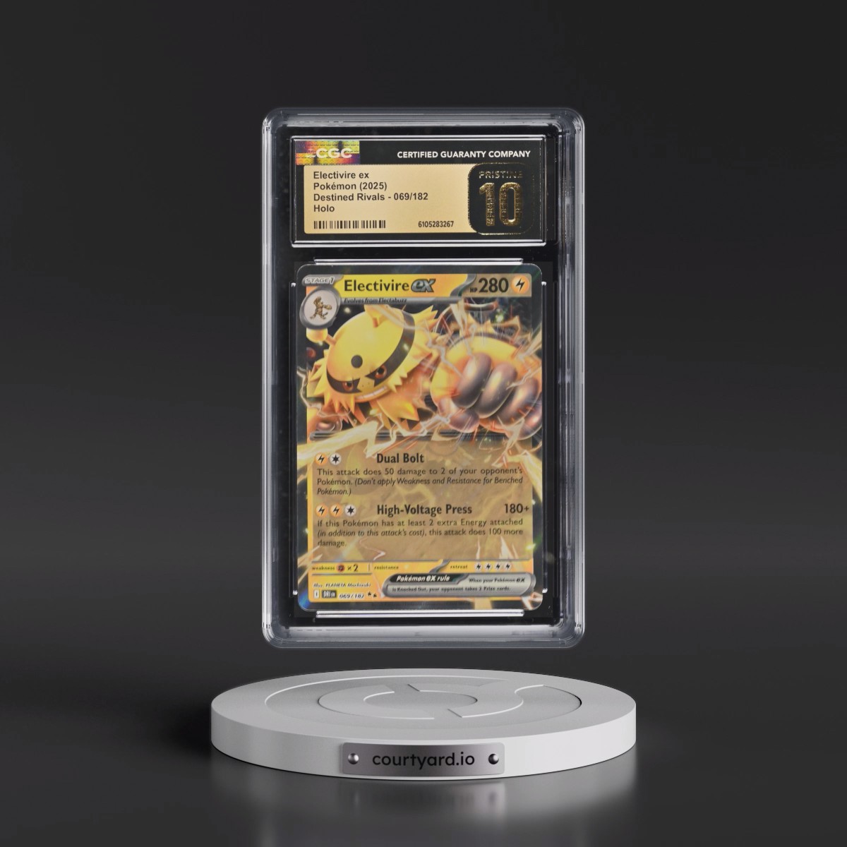 2025 Destined Rivals - DRI EN #069/182 Electivire ex - Holo (CGC 10 PRISTINE)