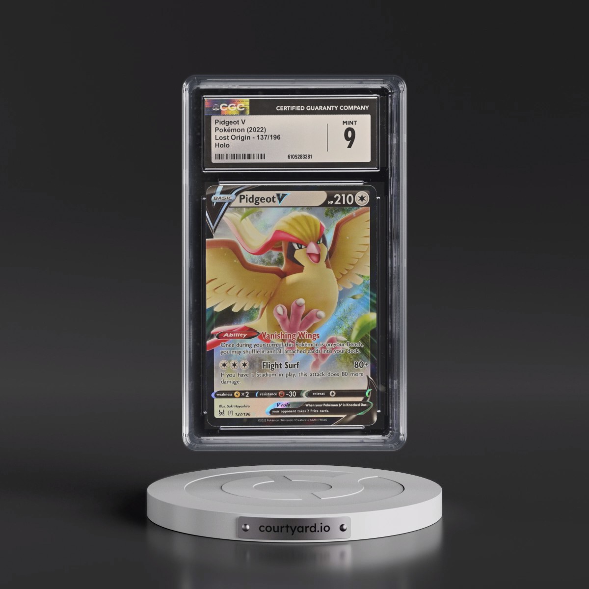 2022 Lost Origin #137/196 Pidgeot V - Holo (CGC 9 MINT)