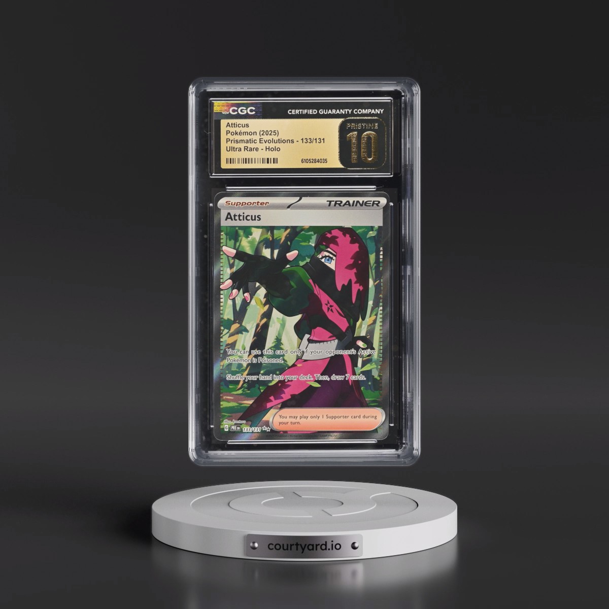 2025 Pokémon Pre EN-Prismatic Evolutions #133 Atticus - Ultra Rare (CGC 10 PRISTINE)