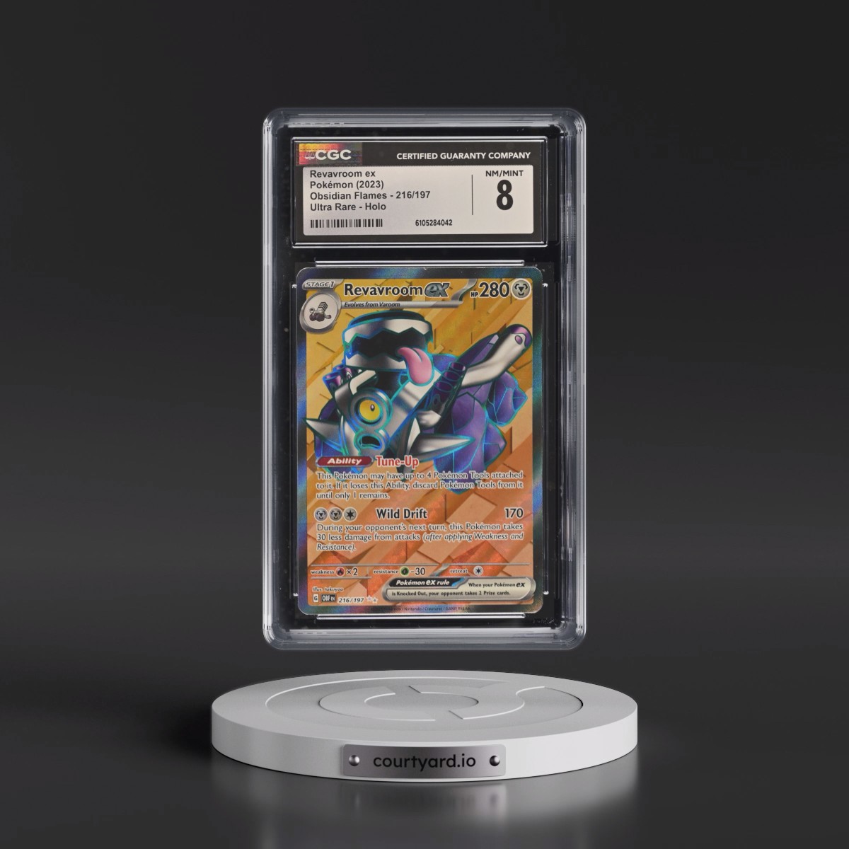 2023 Obsidian Flames - OBF EN #216/197 Revavroom ex - Ultra Rare Holo (CGC 8 NM-MT)