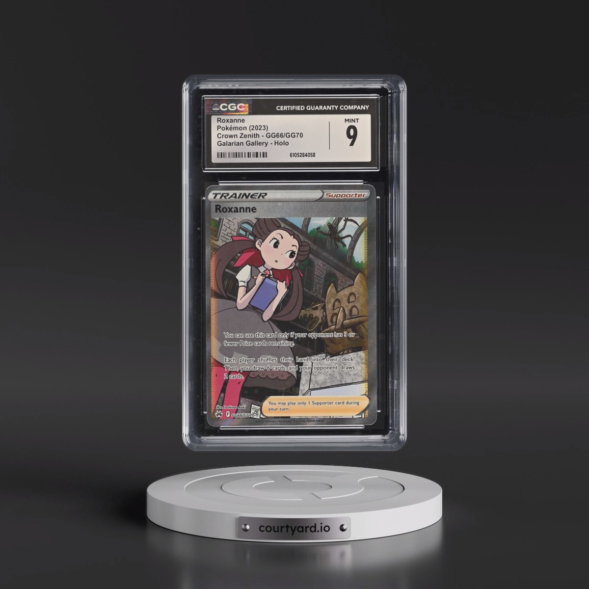 2023 Crown Zenith #GG66/GG70 Roxanne - Galarian Gallery Holo (CGC 9 MINT)