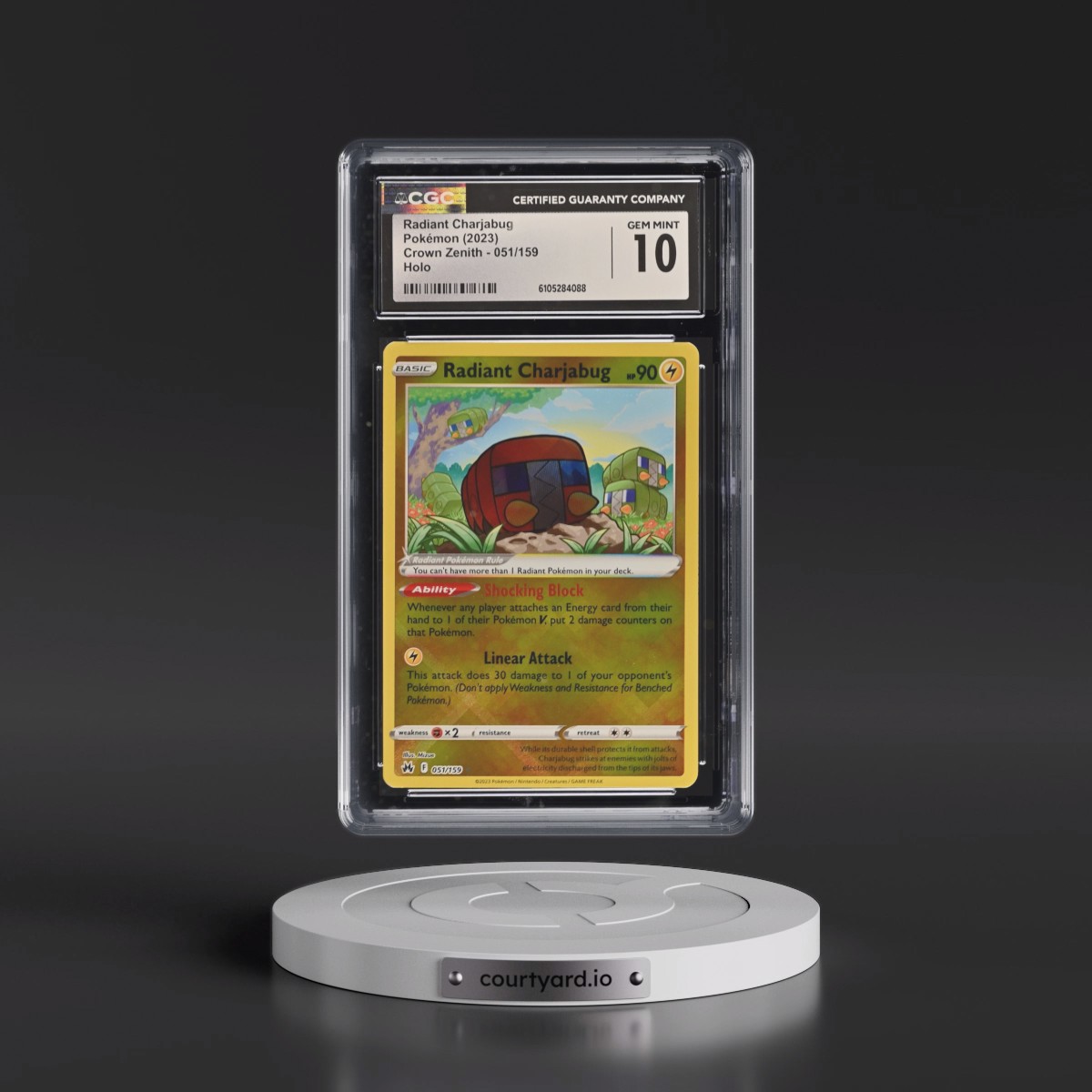 2023 Crown Zenith #051/159 Radiant Charjabug - Holo (CGC 10 GEM MINT)