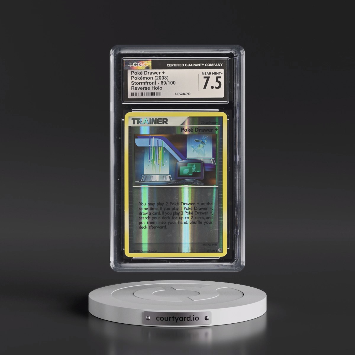 2008 Stormfront #89/100 Poké Drawer + - Reverse Holo (CGC 7.5 NM+)