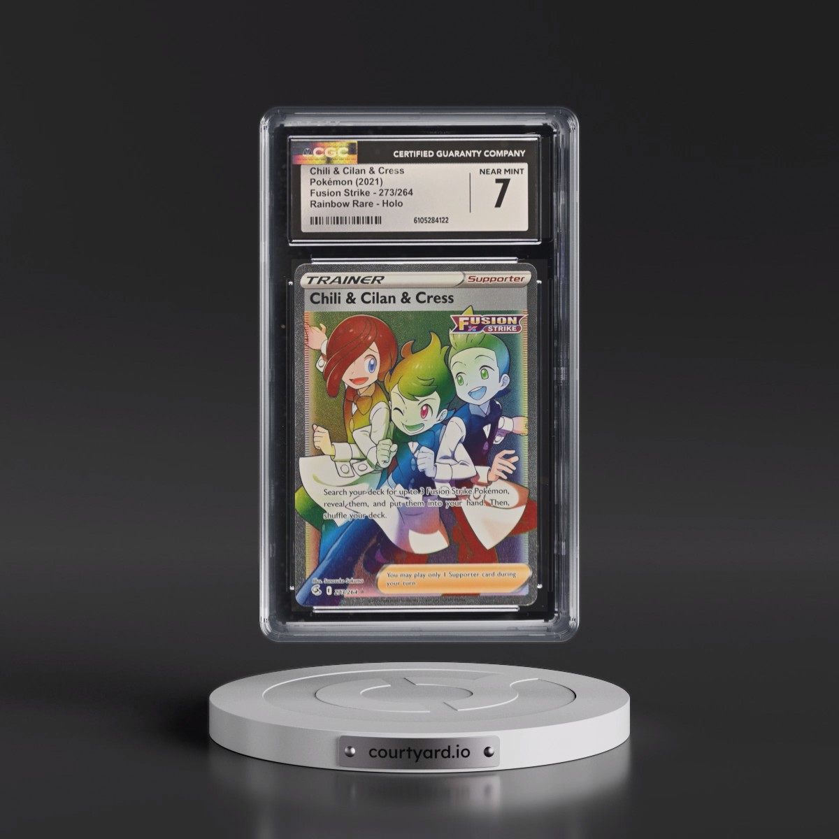 2019 Fusion Strike #273/264 Chili & Cilan & Cress - Rainbow Holo (CGC 7 NM)