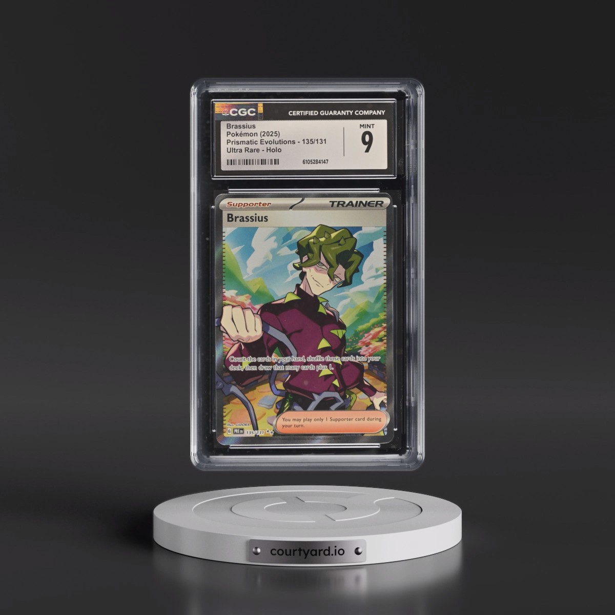 2025 Prismatic Evolutions - PRE EN #135/131 Brassius - Ultra Rare Holo (CGC 9 MINT)