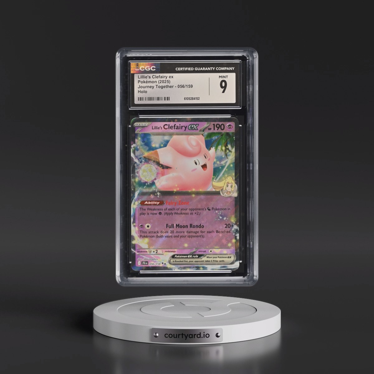 2025 Pokémon Jtg EN-Journey Together #056 Lillie's Clefairy EX - Holo (CGC 9 MINT)